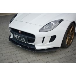 Накладка сплиттер на передний бампер Вар2 на Jaguar F-Type